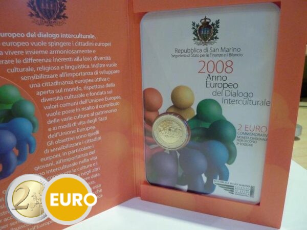 2 euros San Marino 2008 - Diálogo Intercultural BU FDC