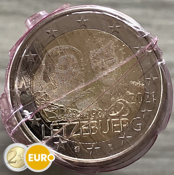 25 x 2 euros Luxembourg 2021 - 40 ans mariage Henri Photo