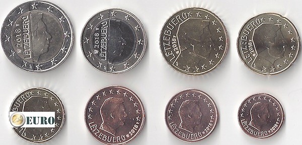 Série euro UNC Luxembourg 2018