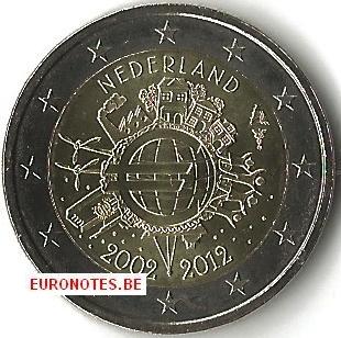 Pays-Bas 2012 - 2 euro 10 ans euro UNC