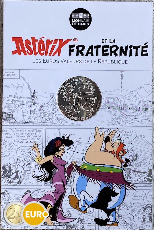 10 euro Frankreich 2015 - Asterix Brüderlichkeit in Spanien - in Coincard