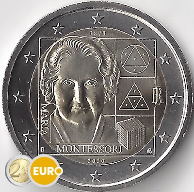 2 euros Italia 2020 - 150 años Maria Montessori UNC