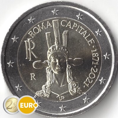 2 euro Italy 2021 - 150 years Rome Capital UNC