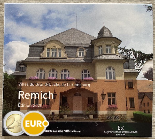 Série euro BU FDC Luxembourg 2020 Remich + 2 euros Henri