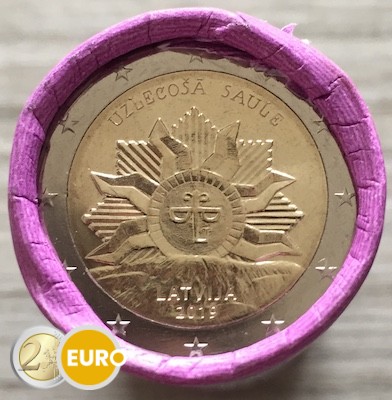 Rouleau 2 euros Lettonie 2019 - Armoiries - Lever du Soleil