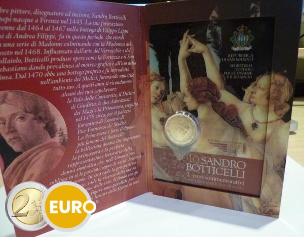 2 euros San Marino 2010 - Sandro Botticelli BU FDC