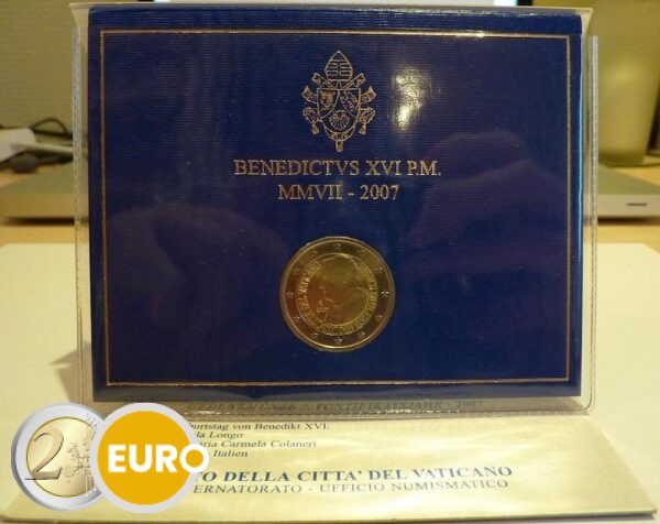 2 euro Vaticaan 2007 - 80 Jaar Benedictus XVI BU FDC