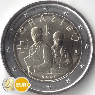2 euros Italie 2021 - Grazie Professions de la santé UNC