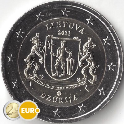 2 euros Lituanie 2021 - Région de Dzukija UNC