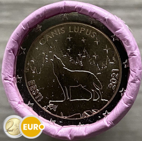 Rouleau 2 euros Estonie 2021 - Loup