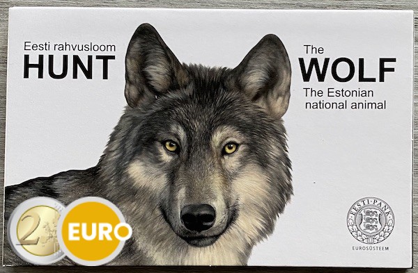 2 euros Estonie 2021 - Loup BU FDC Coincard