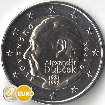 2 euros Slovaquie 2021 - Alexander Dubcek UNC
