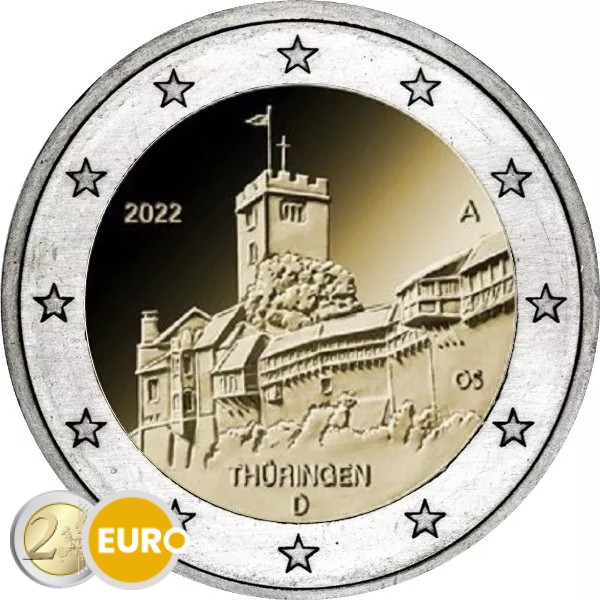 2 euros Allemagne 2022 - ADFGJ Thuringe UNC