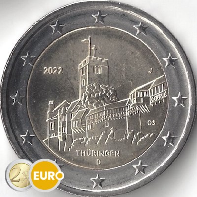 2 euro Duitsland 2022 - J Thuringen UNC