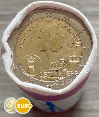 25 x 2 euro Luxemburg 2022 - 10 jaar huwelijk Guillaume en Stephanie
