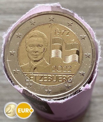 25 x 2 euros Luxemburgo 2022 - 50 años Bandera de Luxemburgo