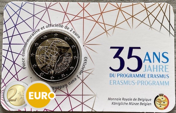 2 euro Belgie 2022 - Erasmus BU FDC Coincard FR