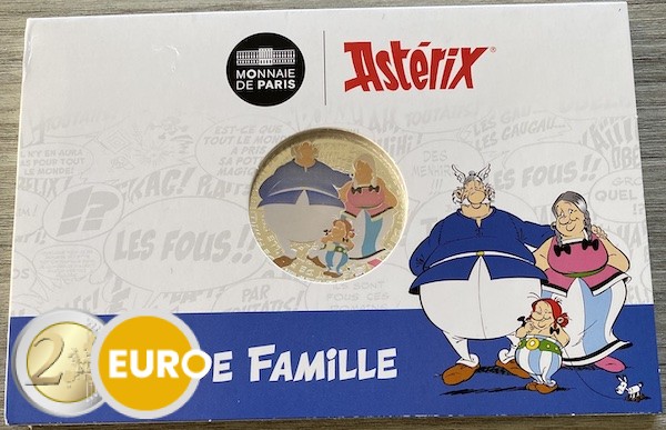 50 euros France 2022 - Astérix Famille BE Proof Argent colorisé