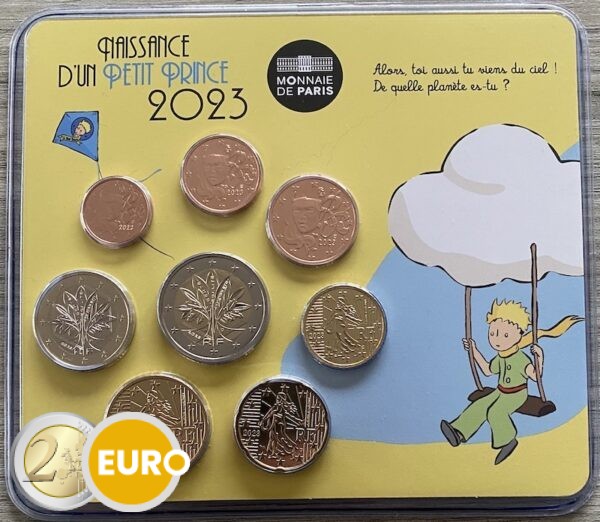 Euro set BU FDC France 2023 - Little Prince birth boy