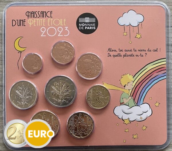 Euro set BU FDC France 2023 - Little Prince birth girl