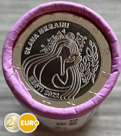 Rollo 2 euros Estonia 2022 - Ucrania y la libertad