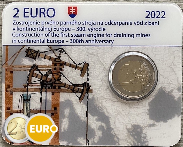 2 Euro Slowakei 2022 - Dampfmaschine Stgl. Coincard