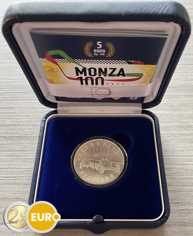 5 euros Italie 2022 - 100 ans Monza BU FDC