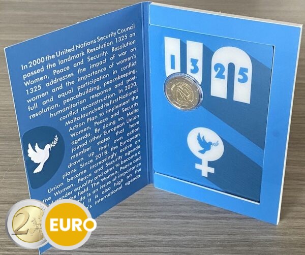 2 euro Malta 2022 - Resolutie VN vrouwen BU FDC Coincard