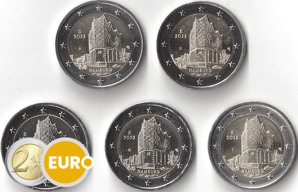 2 euro Duitsland 2023 - ADFGJ Hamburg UNC