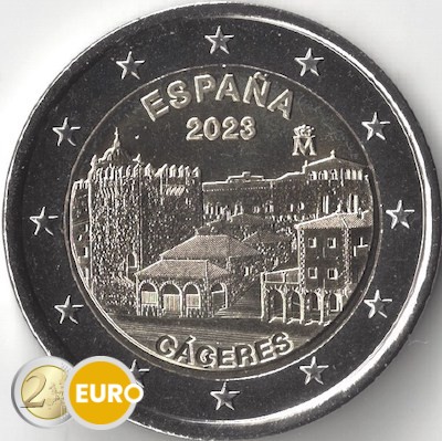 2 euros Espagne 2023 - Vieille ville de Cáceres UNC