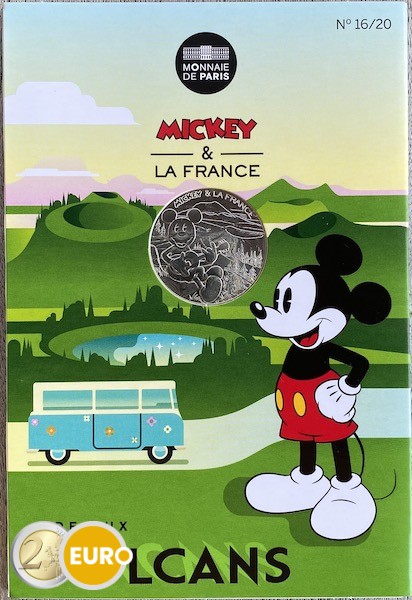 10 euros France 2018 - Mickey Ode aux volcans - en cartelette