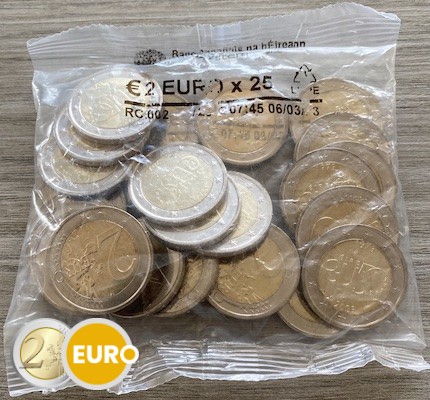 Rouleau sachet 2 euros Irlande 2023 - Adhésion à l'UE UNC