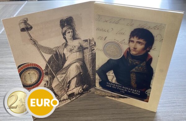 2 euro Malta 2023 - Napoleon en de Fransen BU FDC Coincard