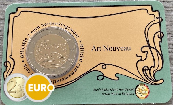 2 euros Belgique 2023 - Art nouveau BU FDC Coincard NL