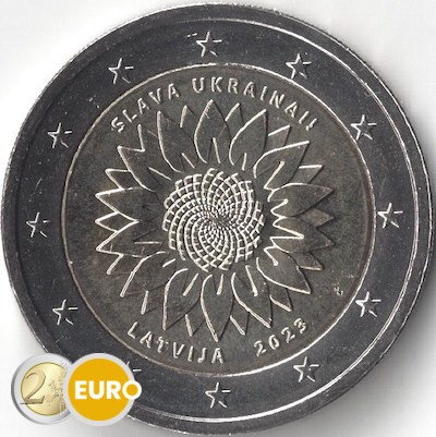 2 euros Lettonie 2023 - Tournesol ukrainien UNC