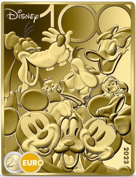 200 euros France 2023 - 100 ans Disney - Mickey Mouse et ses amis BE Proof Or