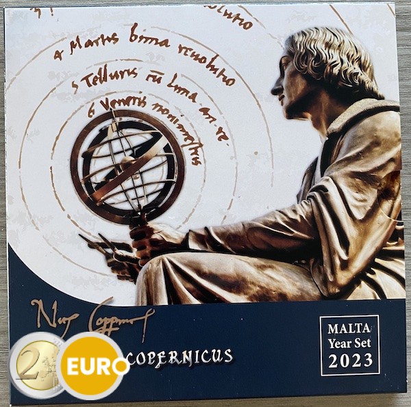 Série euro BU FDC Malte 2023 + 2 euros Copernic