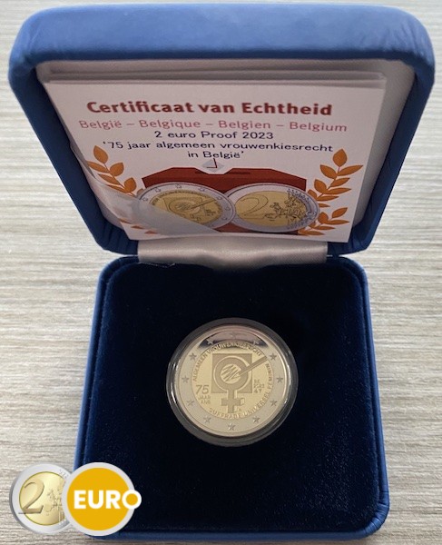 2 euro Belgie 2023 - 75 jaar vrouwenkiesrecht BE Proof