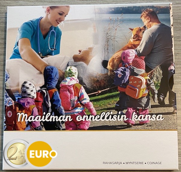 Serie de euro BU FDC Finlandia 2023 La nación más feliz del mundo