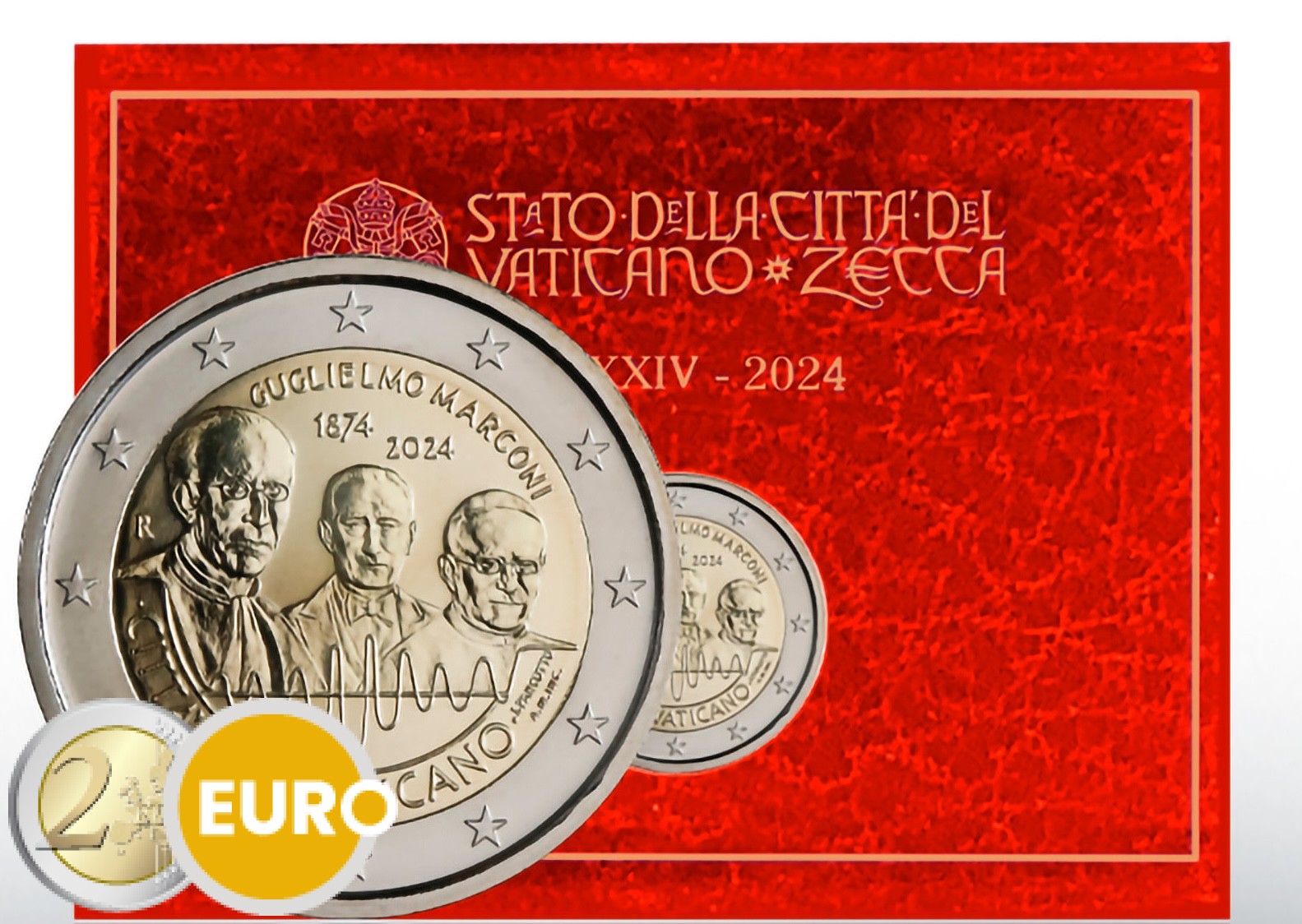 2 euro Vaticaan 2024 - Marconi BU FDC