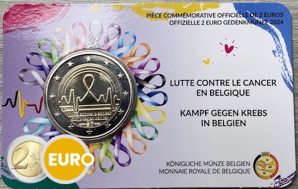 2 euros Belgique 2024 - Lutte contre le cancer BU FDC Coincard FR