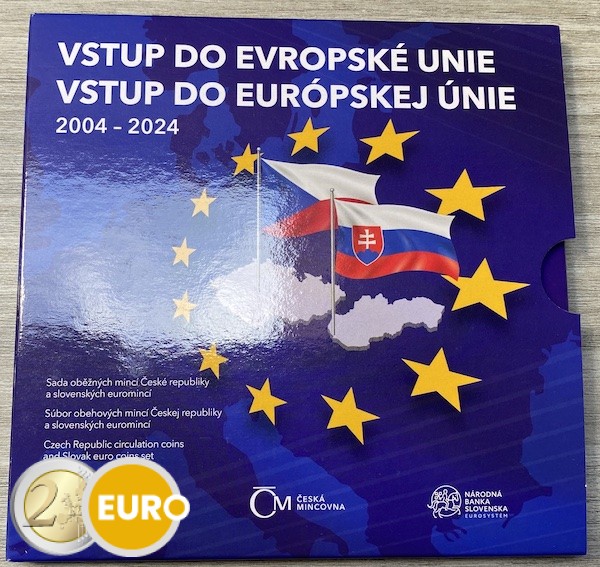 Serie de euro BU FDC Eslovaquia 2024 - 20 años UE República Checa y Eslovaquia