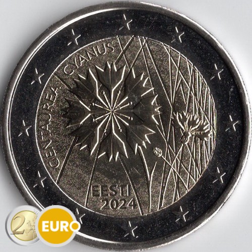 2 euros Estonie 2024 - Bleuet UNC