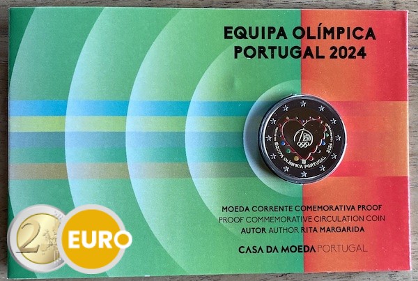 2 euros Portugal 2024 - Juegos Olímpicos BE Proof coloreada