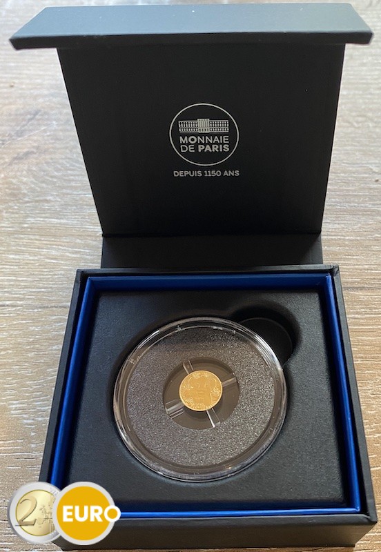 5 euros Francia 2024 - 30 años rey león BE Proof oro