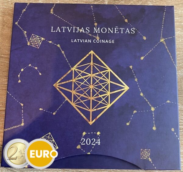 Euro set BU FDC Letonia 2024 Himmeli Puzuris Móvil de paja