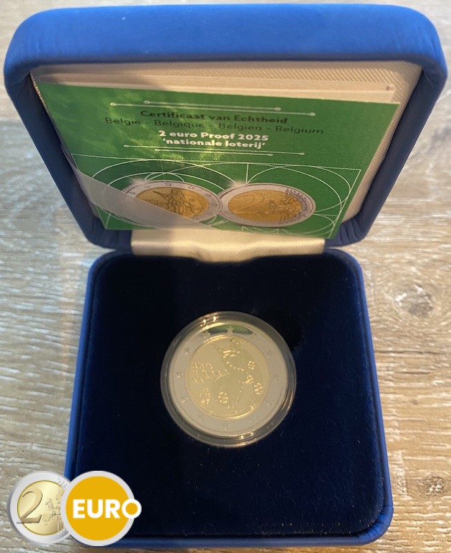 2 euros Belgique 2025 - Loterie nationale BE Proof
