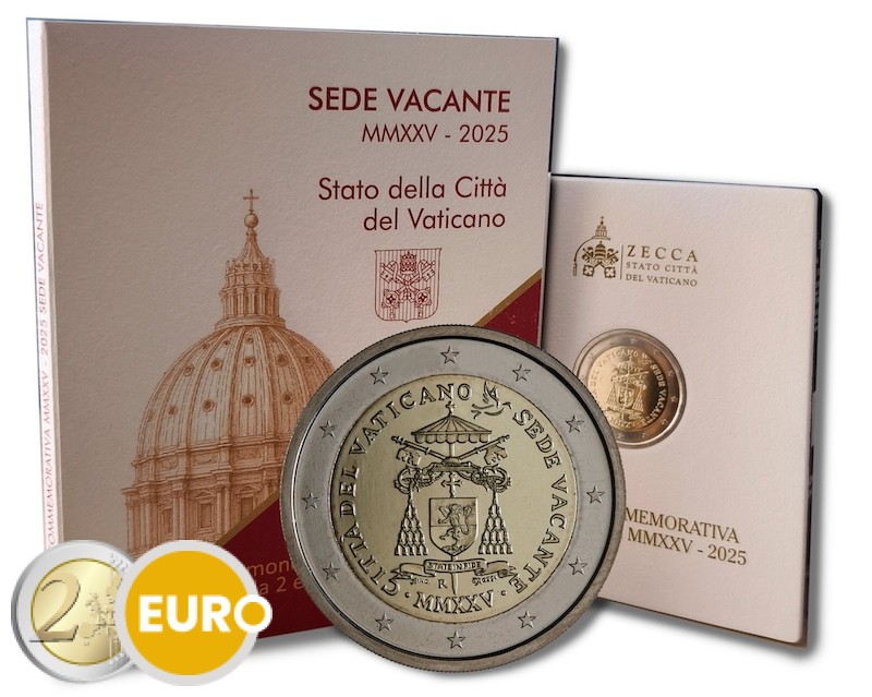 2 euros Vatican 2025 - Sede Vacante BU FDC
