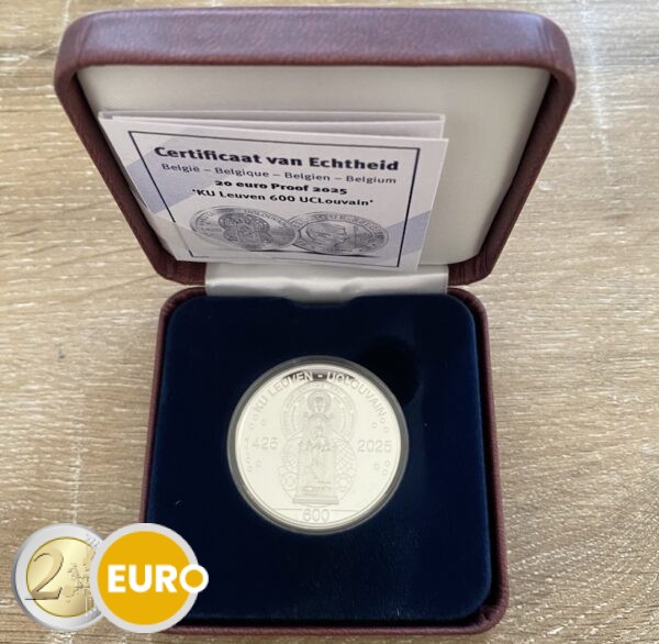 20 euro Belgium 2025 - KU Leuven UC Louvain BE Proof Silver