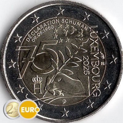 2 euros Luxembourg 2025 - 75 ans déclaration Schuman UNC